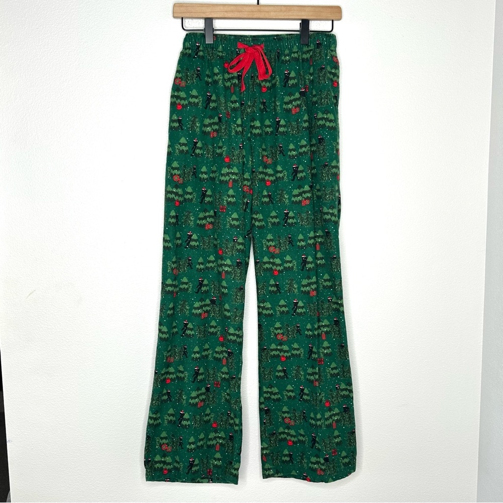 Natural Reflections 100% Cotton Flannel Pajama Pants M Big Foot Yeti Sasquatch
